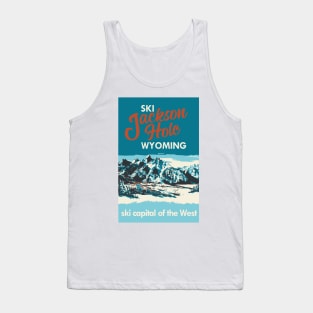 Ski Jackson Hole Wyoming Vintage Ski Poster Tank Top